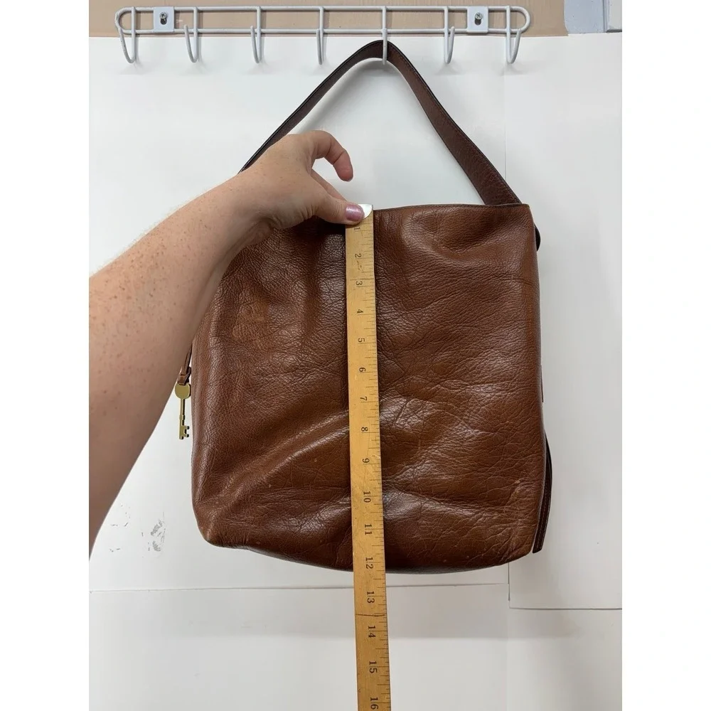Fossil Maya Hobo Bag, Brown Leather Hobo Purse